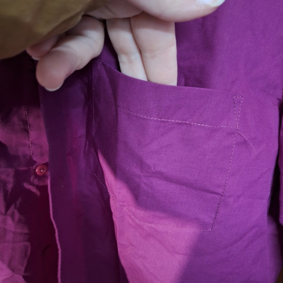 Omega Men's Dress Shirt in Rich Burgundy - Picture 2 of 5